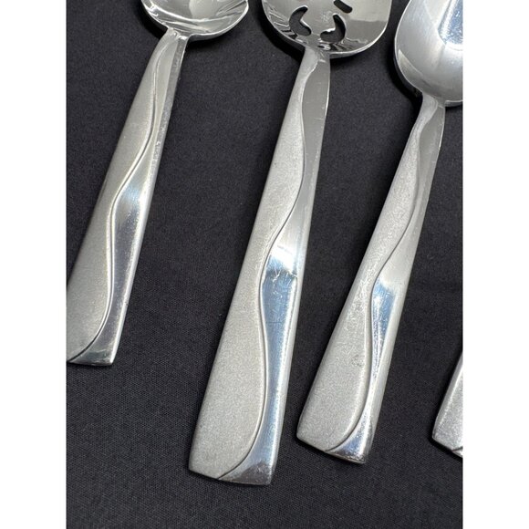 Cuisinart Riverside 5-Piece Stainless Steel Assorted Sugar Serving Teaspoon Tabl - Picture 8 of 12